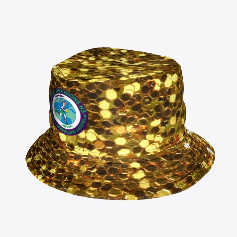 Gold Glitter Print Hat