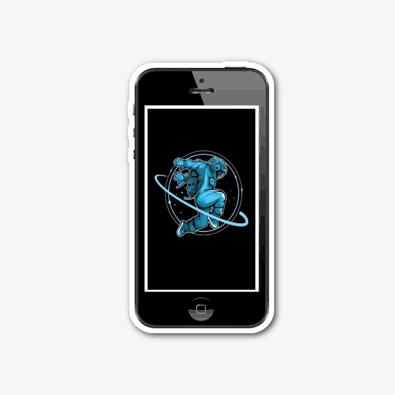 SPACE ASTRONAUT PHONE STICKER