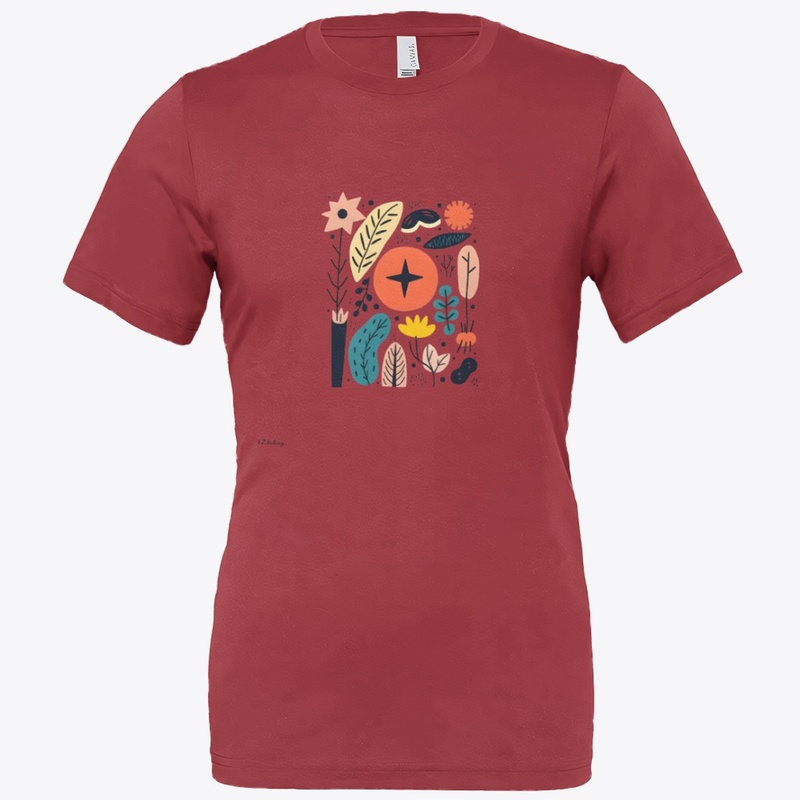 Artistic, modern graphic T-shirt design