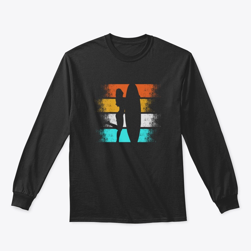 🎁 New Surfing Woman Vintage Retro Surfe