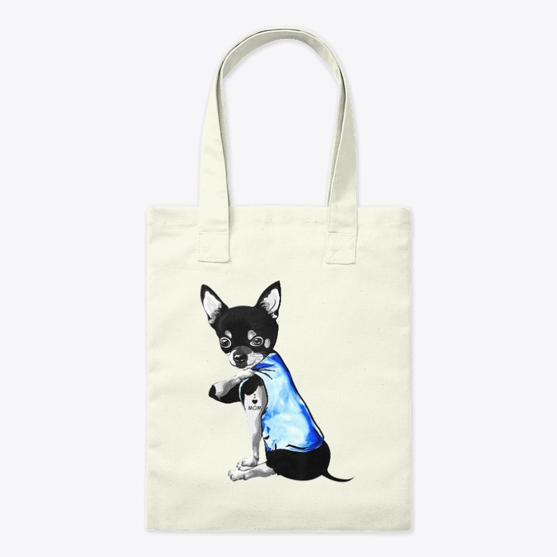 Chihuahua Dog I Love Mom Tattoo T Shirt