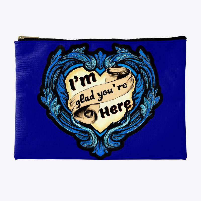 Baroque Heart keepsake pouch royal blue