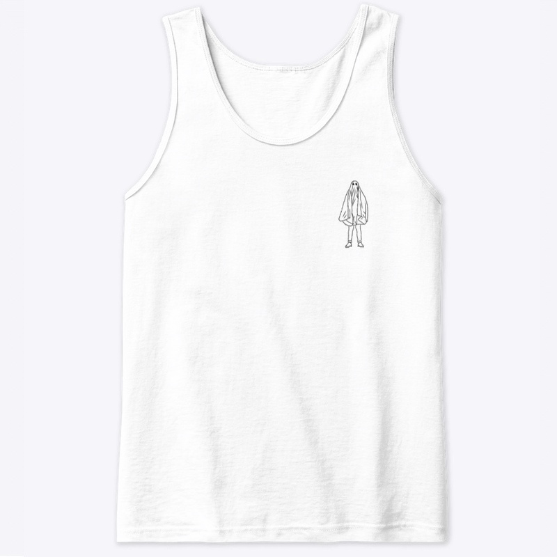 Small Icon Ghostie Black on White