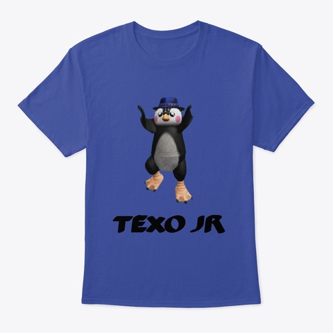 Texo Jr Penguin Character T Shirt Deep Royal T-Shirt Front
