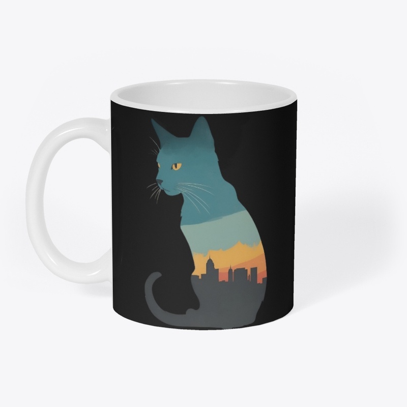Stylish cat silhouette  