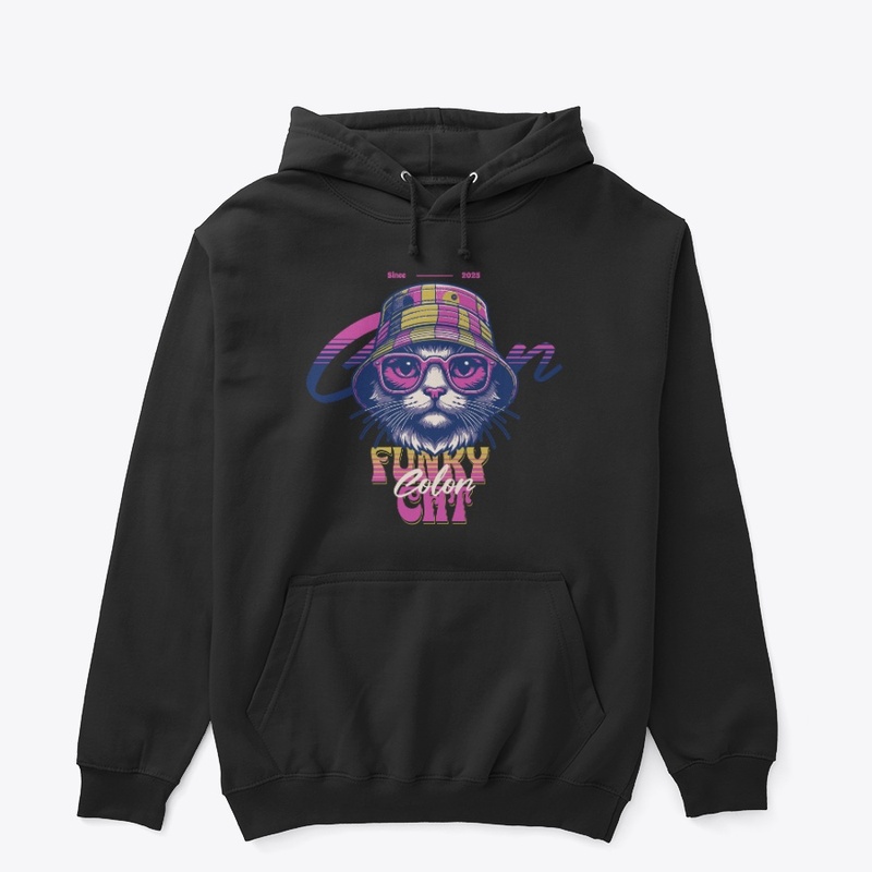 Funky Cat Trendy Graphic Merch