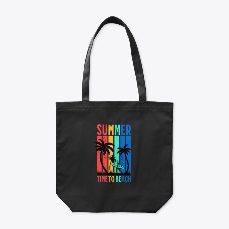 Retro Summer Time to Beach Surf Design