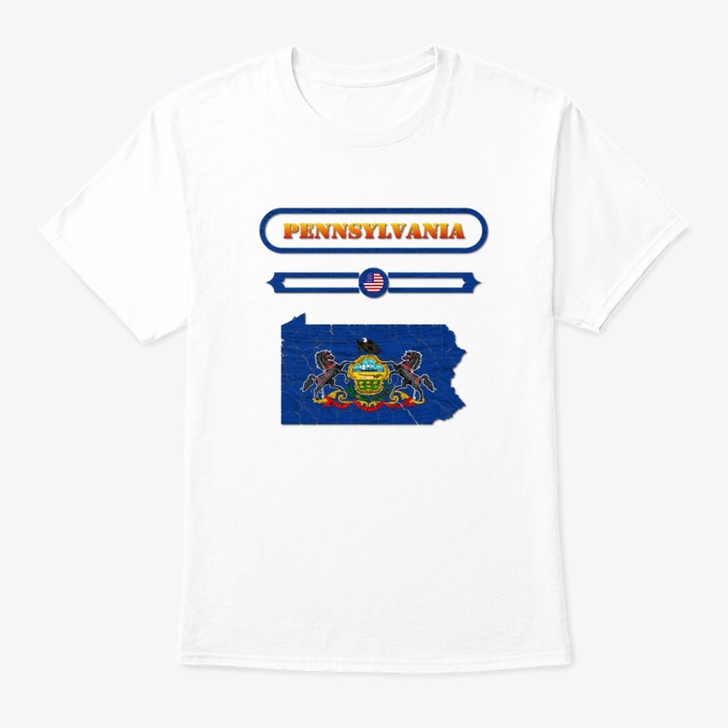 PENNSYLVANIA MAP, USA. SAMER BRASIL