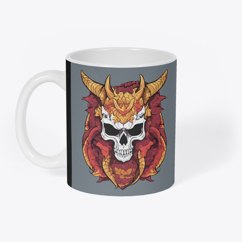 dragon mascot skull style 