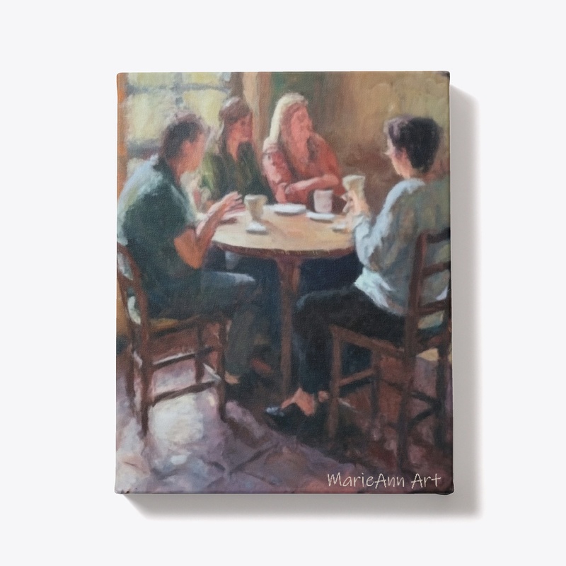 At the Cafe, art by MarieAnn