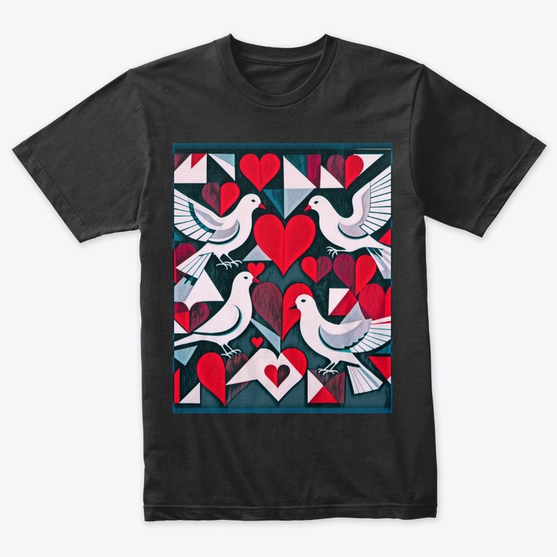 Gouache Dove in Cubism