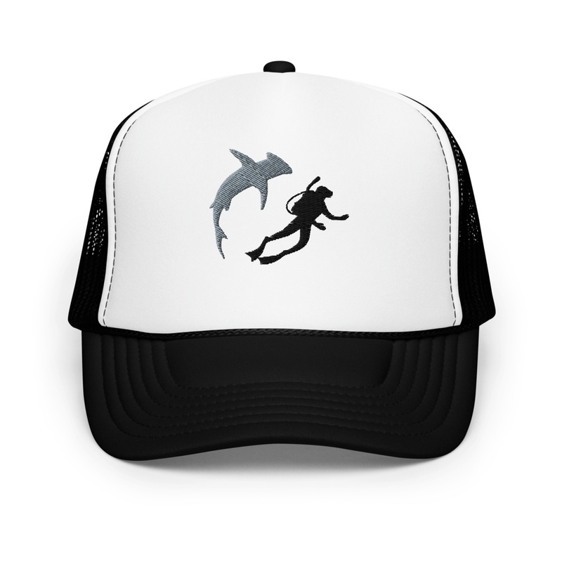 Diving With Sharks Embroidered Hat