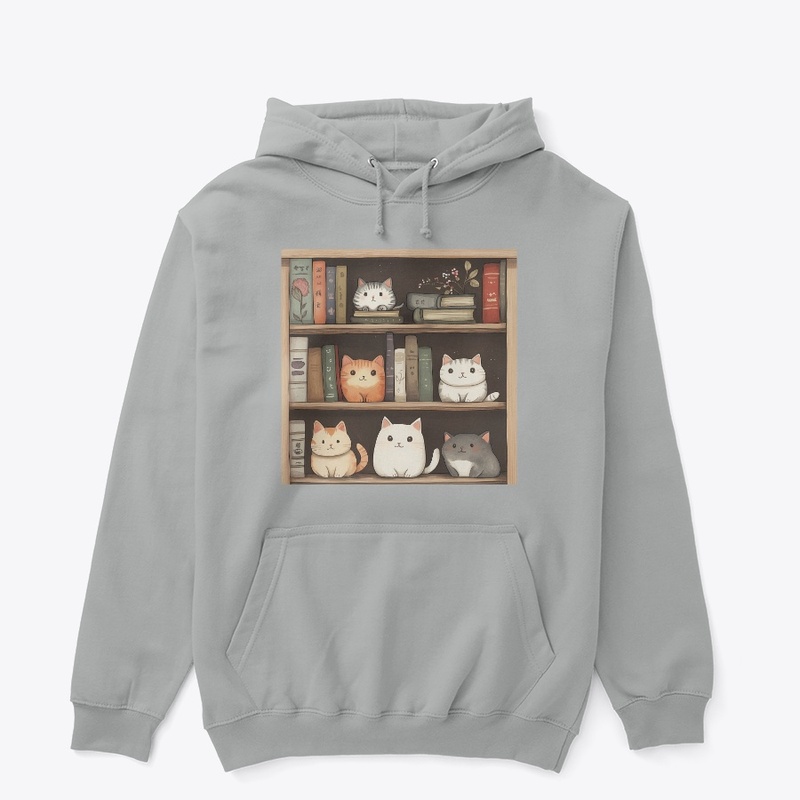 Bookshelf Cats