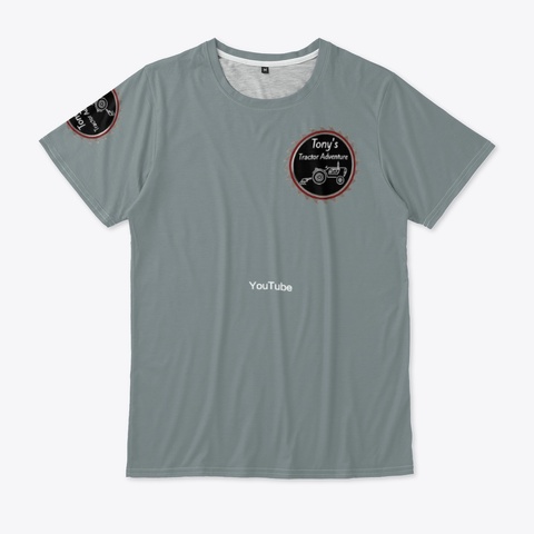 New Tractor & Saw Mill Logo Medium Grey T-Shirt Front