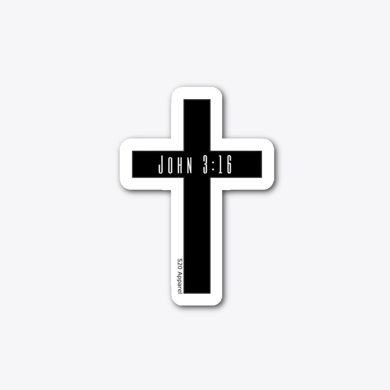 Cross Sticker John 3:16