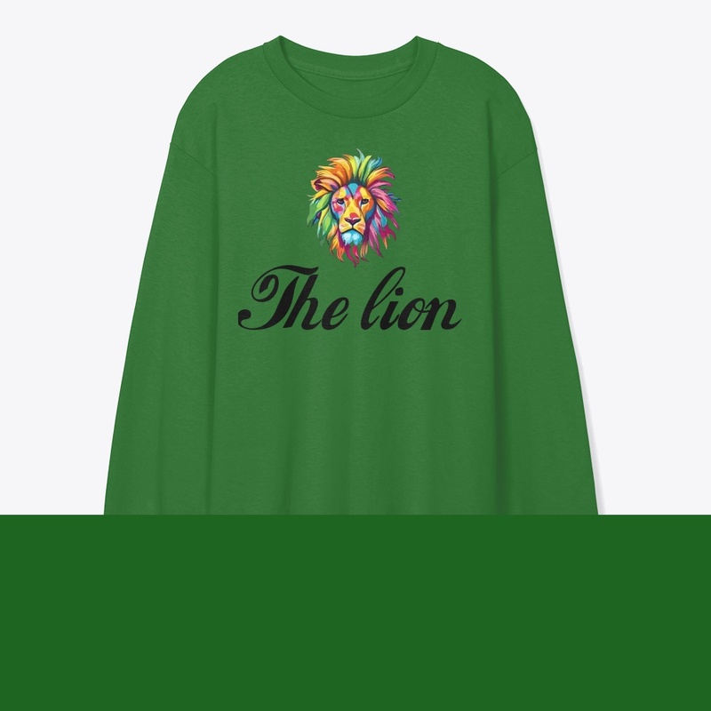 Clothing with a lion image and modern