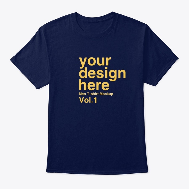 your design here men t-shirt mockup