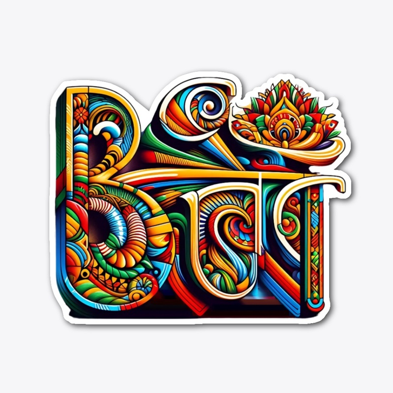 Vibrant Mandala-Inspired Boho Typography