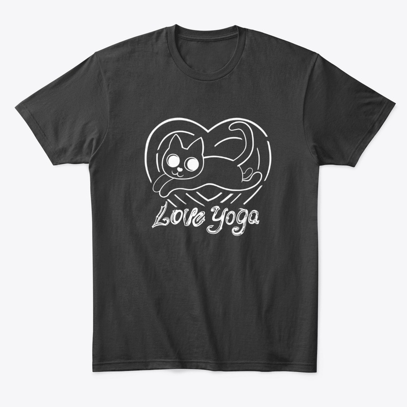 Love yoga cat_white