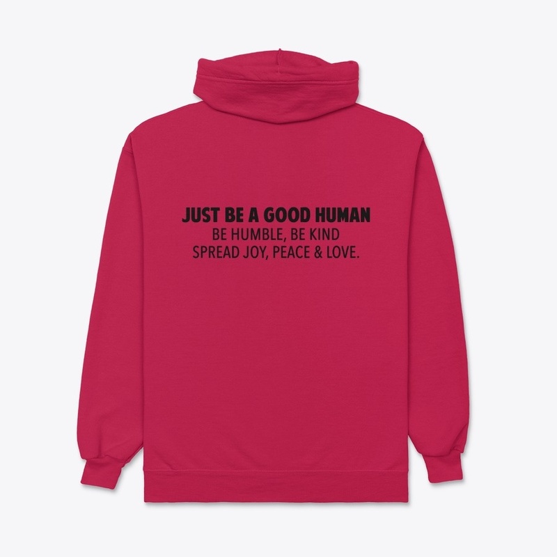 GOOD HUMAN ZIP HOODIE | BLACK LOGO