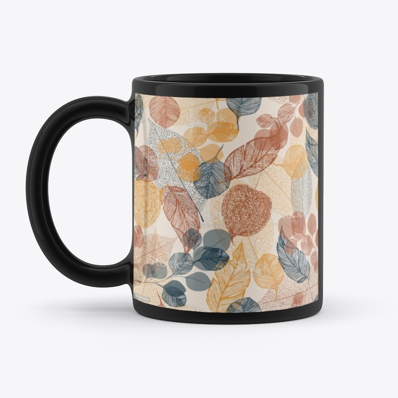 Nature design, floral,leafs coffee mug