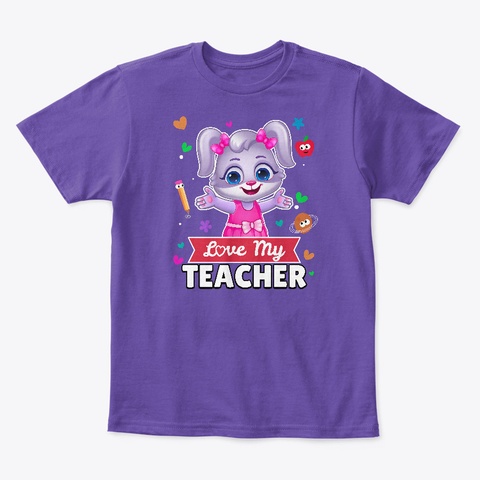 Ruby Loves Her Teacher Purple  áo T-Shirt Front