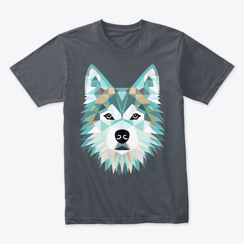Alaskan Malamute Dog in geometric art