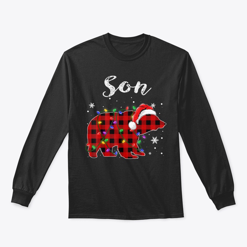 RED PLAID SON BEAR BUFFALO MATCHING FAMI