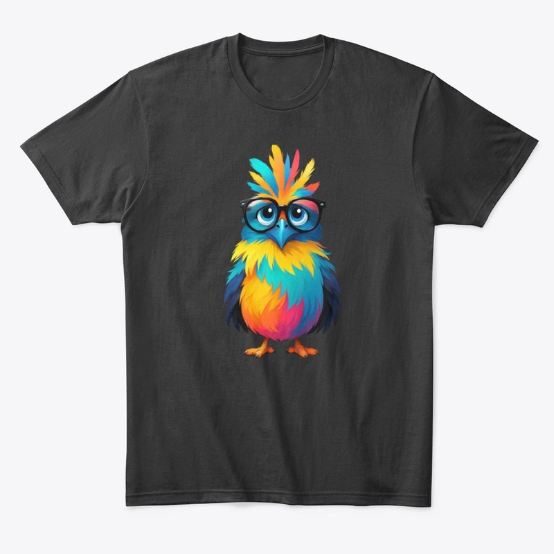 Color Splash Owl Bird with Glasses