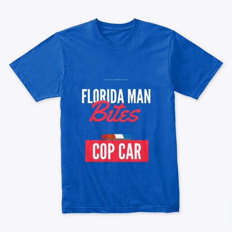 Florida Man Bites Cop Car-AI Generated
