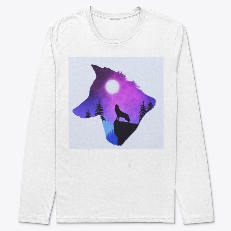 Wolf and the moon