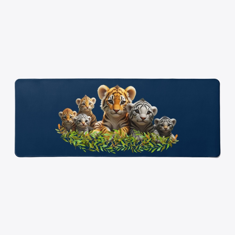 Family of Tiger cubs