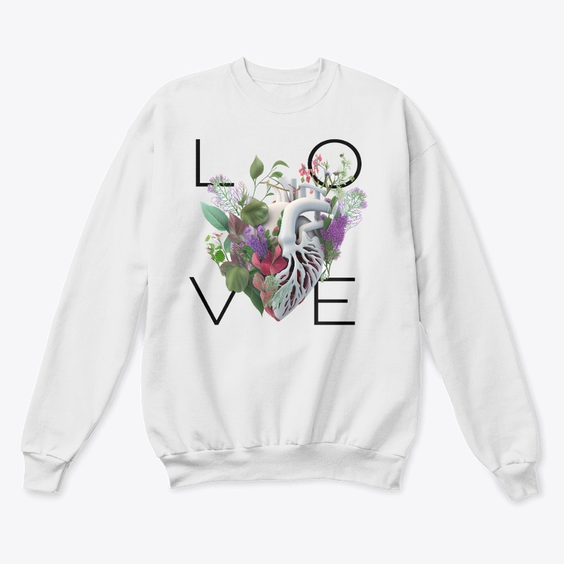 LOVE Blossom Floral Heart