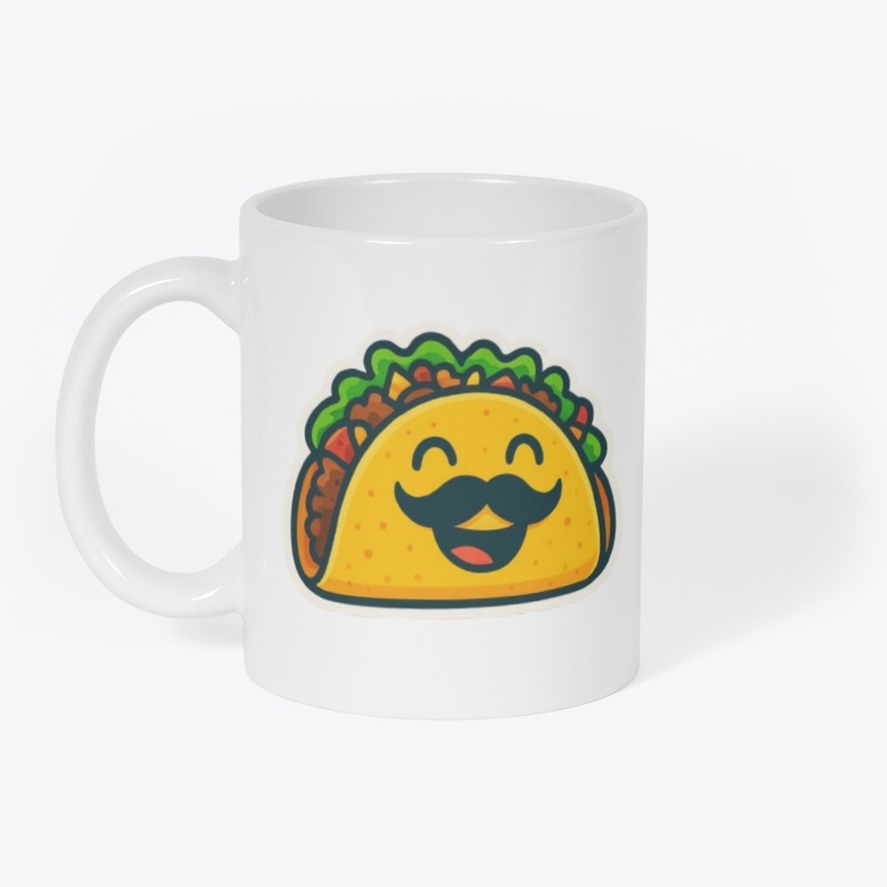 Happy Taco with Mustache – Fun Foodie