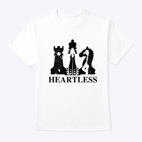 Heartless Chess Pieces White Camiseta Front