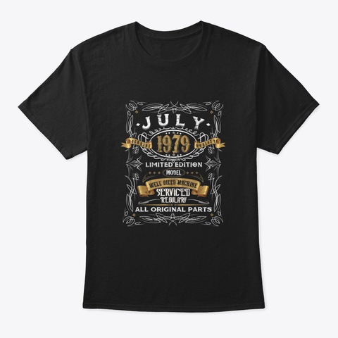 Classic 40 Th Birthday Gift For Men Women Black T-Shirt Front