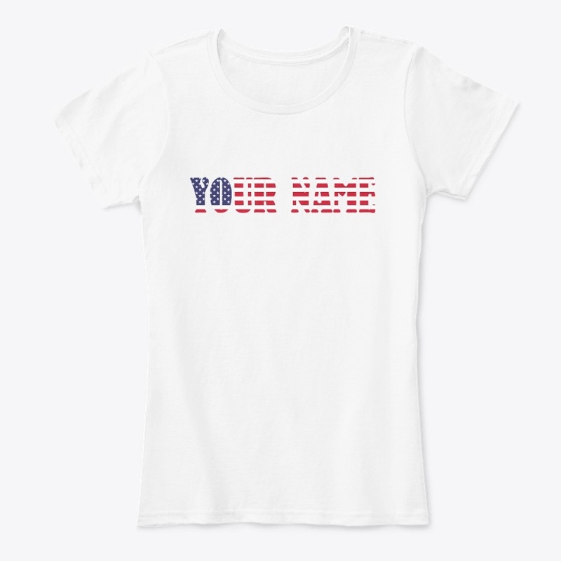 T Shirt with your name & country flag