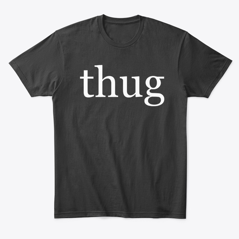 Thug in White on a Black Background