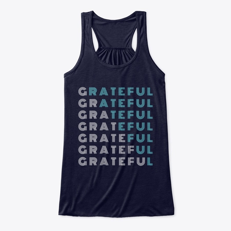 Feeling Grateful in White/Blue