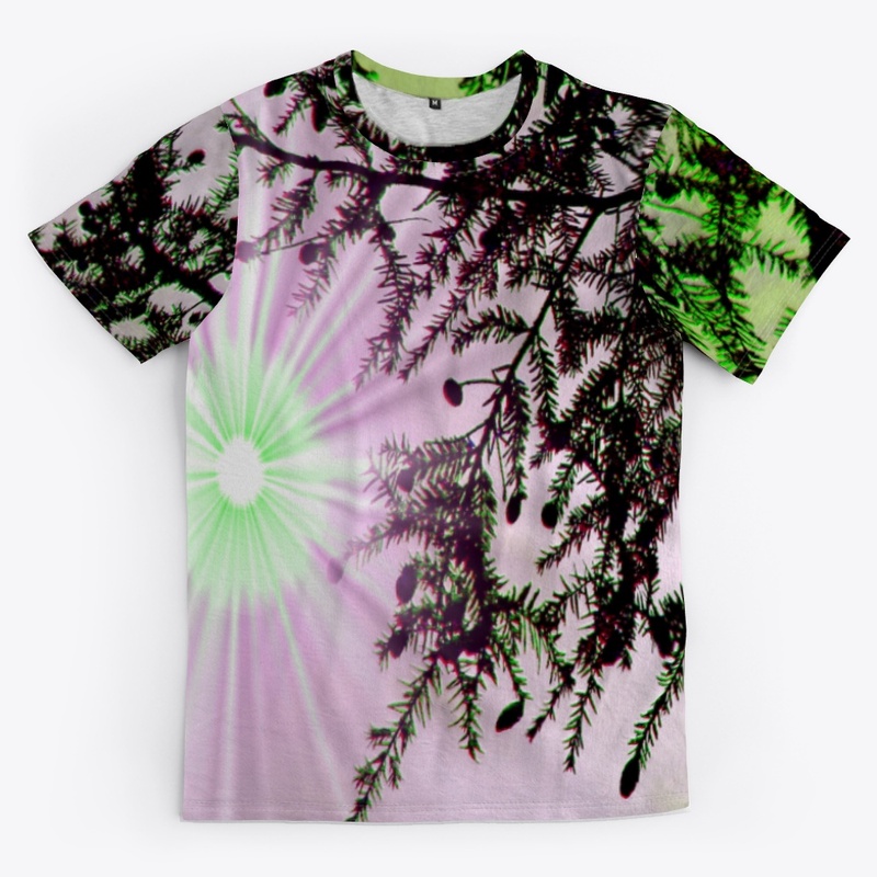 green and pink tree 