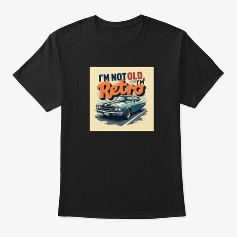 Retro T Shirt Black T-Shirt Front