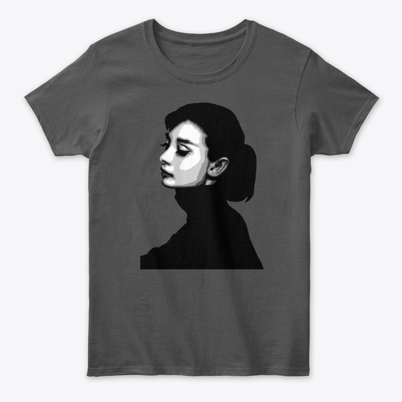 Aubrey Hepburn Black and White Portrait