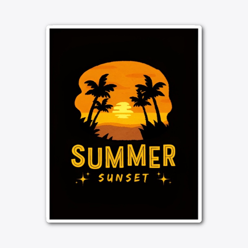 Summer sunset design 