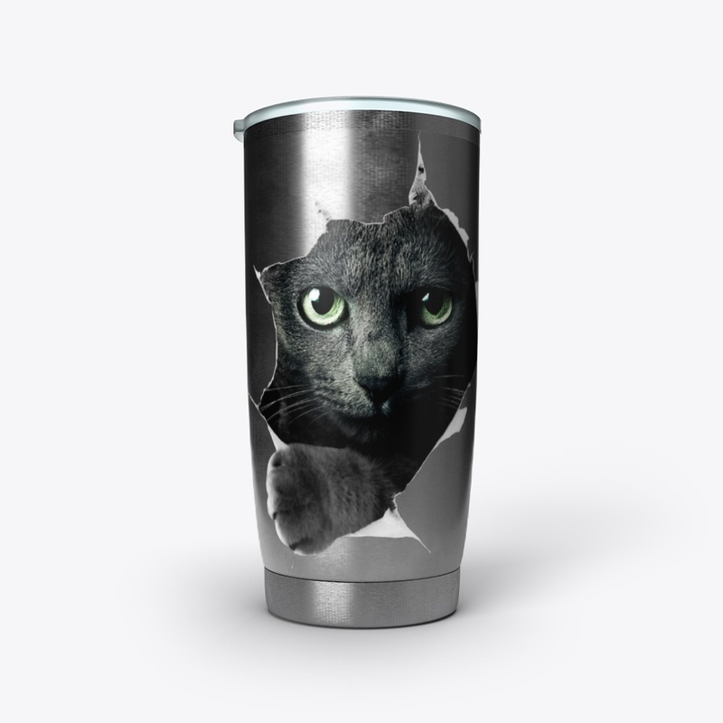 Kitten Torn Cloth Black Cat Shirt
