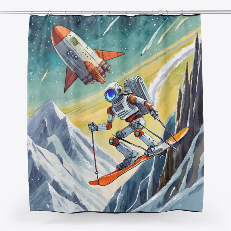 A robot skiing