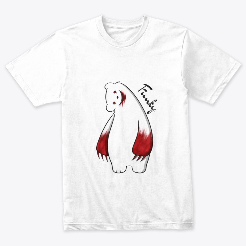 Funky Mascot White Bloody Bear Tee