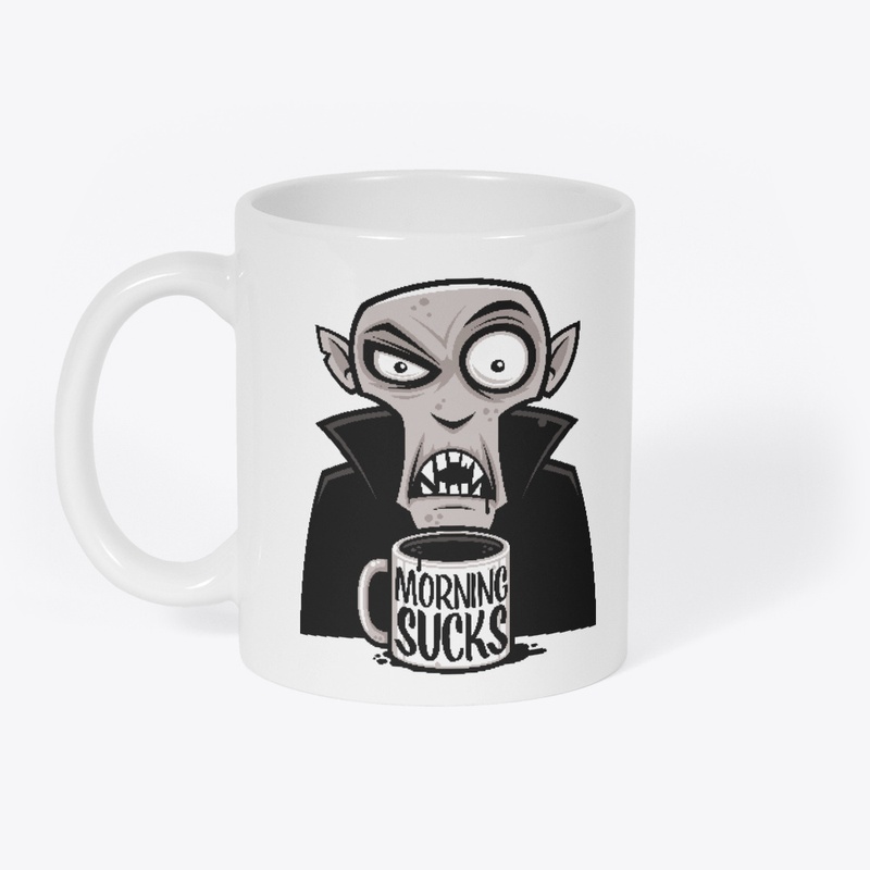 Morning Sucks Grumpy Vampire Coffee