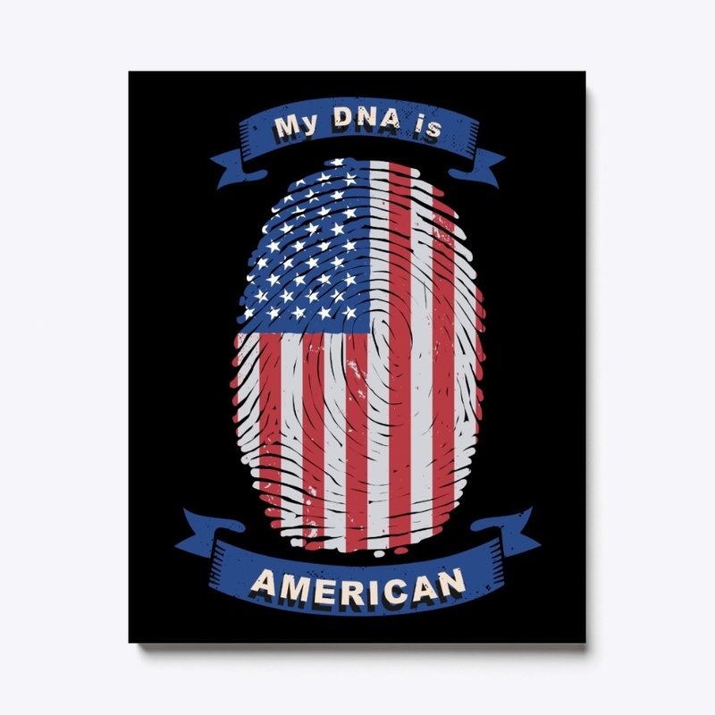 My DNA is American Flag Fingerprint 