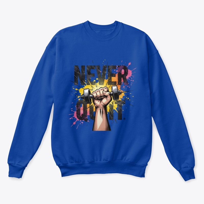 Never Quit – Dynamic Dumbbell T-Shirt