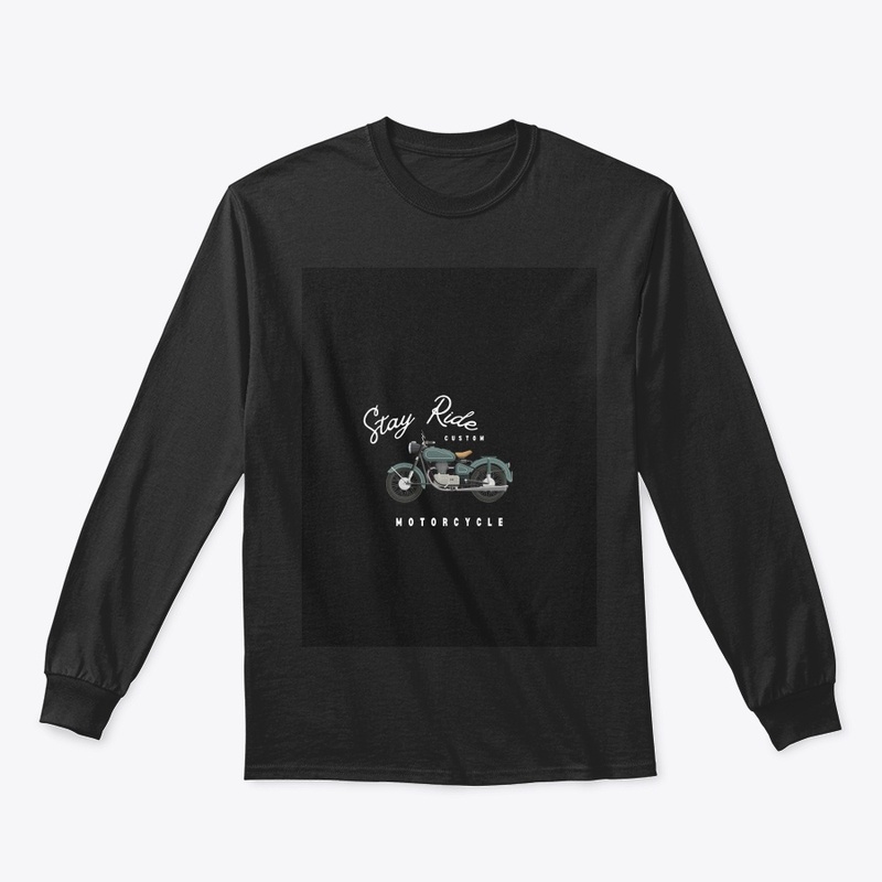 Custom Motorcycle Graphic Black Tee: 
